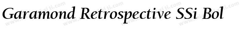 Garamond Retrospective SSi Bold Italic字体转换